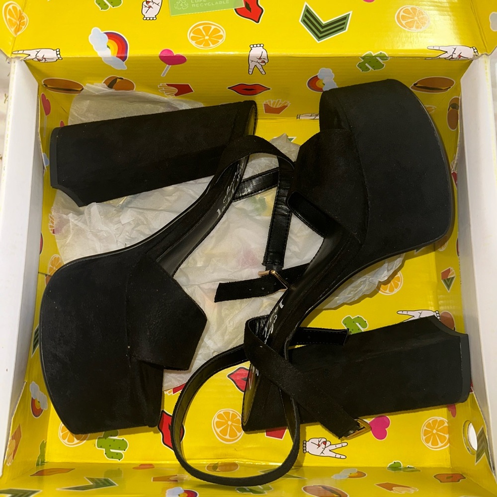 Brand new Lemon drop by prestige chunky heels